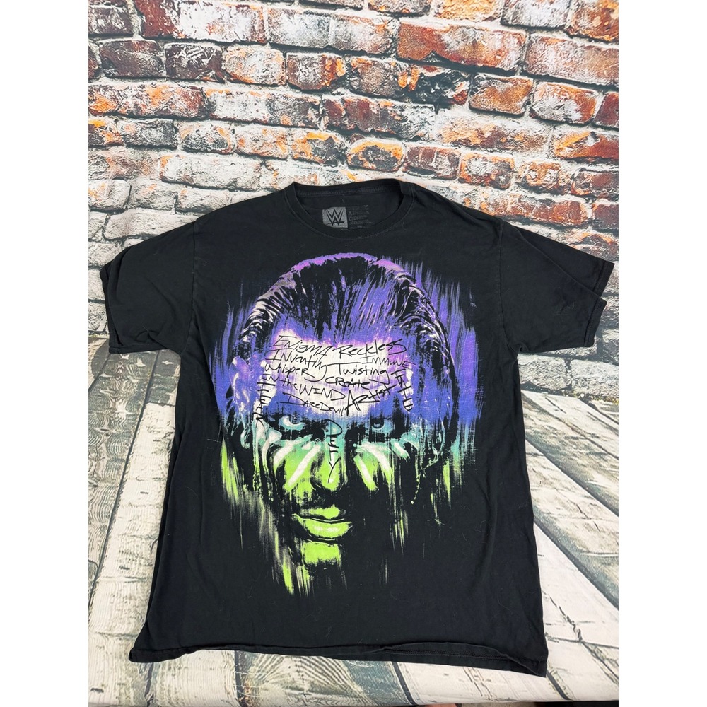 WWE Authentic Jeff Hardy Immune To Fear Black Graphic T-Shirt Mens Large L